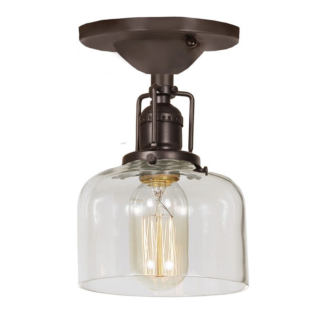 JVI Designs-1202-18 S4-Union Square - One Light Shyra Flush Mount Gunmetal  Clear Glass